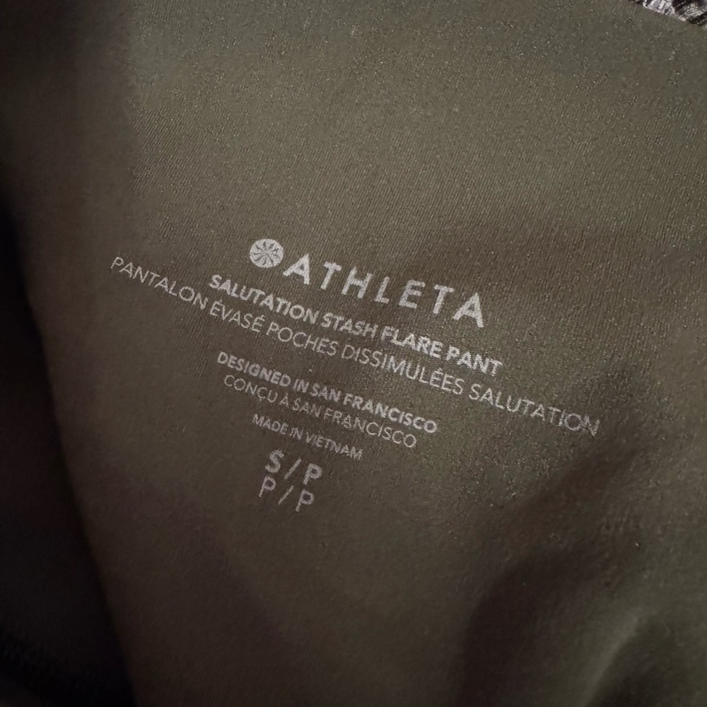 Athleta Olive Green Flare leggings - Picture 4 of 6